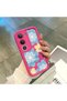 Vivo Y19S 4G/Y19S Pro Compatible Pink Red Silicone Case Shockproof Camera Protection Flower Pattern - 4