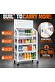 4 Tier Wire Basket Retail Display Rack with Pegboard, - 5
