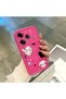Tecno Pova 6/Pova 6 Pro Compatible Pink Red Silicone Case Shockproof Camera Protection Cat and Star Pattern - 4