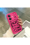 Oppo A3/A3X 4G/5G Compatible Pink Red Silicone Case Shockproof Camera Protection Graffiti Pattern - 4