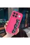 Poco F8 Ultra Compatible Pink Red Silicone Case Shockproof Camera Protection Dotted Lace Pattern - 3