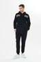Men's Hooded Stripe Detailed Tracksuit Set Black-9521