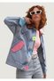 Women's Color Block Detailed Denim Jacket