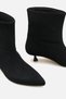 Cres women's short heeled black suede boot a012-k175 - 3