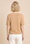 Women's Crew Neck Loose Fit Half Sleeve Knit Sweater - 5