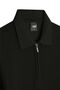 Men's Zippered Polo Neck White Sweater Knitwear Embossed Knit Solid Color Classic Fit - 5240F - 4