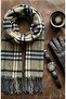 Men's Winter Scarf Woven Tassel Soft Textured Winter Scarf - 3