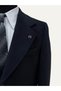 Navy Blue Mono Collar Coat - 5