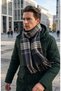 Men's Winter Scarf Woven Tassel Soft Textured Winter Scarf