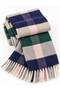 Colorful Puffy Soft Textured Scarf Plaid Patterned Shoulder Shawl - 3
