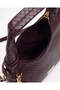 Women Burgundy Crocodile Embossed Slouch Bag - 4