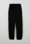 Children's Sweatpants Unisex with Lace-Up Pockets, Solid Color, 10-14 Years, Black - 6