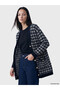 Esvab • Modern & Distinctive V Plaid Embroidered Women's Knitwear Cardigan