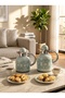 طقم ترامس شاي وقهوة فضي ستانلس ستيل فاخر – تصميم عصري - 5