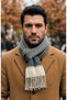 Men's Winter Scarf Woven Tassel Soft Textured Winter Scarf