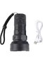 LED Flashlight, metal casing, 4 light modes, USB - 5