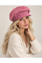 Women's Plush Soft Textured Cap - Angora with Fleece Inside - 2