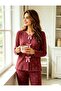 Bowknot Women's Pajama Set Cherry Rotten Color Tiny Cherry Pattern Soft Textured Home Pajama Set - 3
