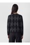 Ozmarka New Season Black Diamond Patterned Women's Knitwear Sweater - 4
