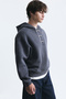Boxy Fit Metal Clip Closure Sweatshirt - 4
