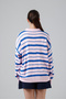 Polo Collar Striped Knit Sweater - 7