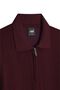 Men's Zippered Polo Neck White Sweater Knitwear Embossed Knit Solid Color Classic Fit - 5240F - 4
