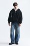 Boxy Fit Metal Clip Closure Sweatshirt - 2