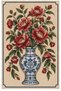 Eta Vintage Floral Vase Pattern Woven Base Decorative Carpet Eta4272