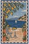 Eta Mediterranean Lemon Garden Pattern Woven Base Decorative Carpet Eta4270