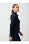 Navy Blue Pocket Detailed Shirt Collar Long Sleeve Knitwear Cardigan - 4