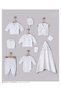 Baby Girl 0-3 Months Silvery Bird Embroidered 100% Organic Cotton 10-Piece Hospital Release Zibin Set - 3