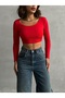 Women's Red Scuba Sports Top - 4