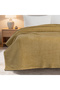 Striped Mink Double Fleece Blanket Mustard 200X220 cm - 3