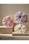 Muslin Rubber Buckle - 4-Layer Tasseled Muslin Buckle 3-Piece Lilac Buckle - Powder Buckle - Ecru Buckle - 5