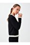Black Button Detailed Round Neck Long Sleeve Knitwear Cardigan - 3