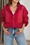 Red Hooded Windproof Jacket with Mesh Lining Per9786 - 3