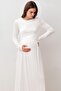 Long Sleeve Flexible Comfortable Viscose Maternity Nightgown - 2