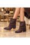Women's Bellows Short Boots Round Toe Block Heel Daily Stylish Boots - 5