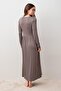 Long Sleeve Flexible Comfortable Viscose Maternity Nightgown - 4