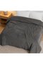 Striped Mink Double Fleece Blanket Dark Gray 200X220 cm - 2