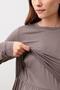 Long Sleeve Flexible Comfortable Viscose Maternity Nightgown - 5