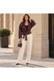 Women's Raglan Sleeve Shawl Collar Belted Suede Coat Mta26K1100