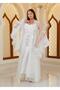 Special Design Elegant Rose Detailed 2-Piece Long Dressing Gown Nightgown Set (Boxed) - 4
