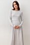 Long Sleeve Flexible Comfortable Viscose Maternity Nightgown - 2