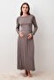 Long Sleeve Flexible Comfortable Viscose Maternity Nightgown
