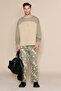 Damiano Men's Organic Cotton Garnished Khaki Sweatshirt - 2