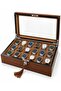 Watch Box 18-Piece Walnut Plain Patterned