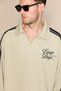 Elbrus Men's Printed Long Sleeve and Stripe Detailed Mink - Beige Sweatshirt - 3