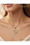 Trend Women's Steel Necklace with Heart and Star Detail and Zircon Stone 45cm - 2