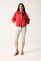 I3621Axrd51 Red Stand Collar Bengal Bomber Jacket - 2